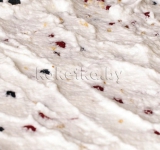 Раскладываем вишню и черешню, немного втапливая в творог. Посыпаем грецкими орехами и наносим готовое безе.