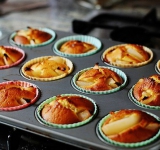 Поставьте маффины в разогретую духовку и выпекайте около 20-25 минут, проверяя готовность спичкой.
Когда маффины будут готовы, достаньте их из духовки и дайте минут 5 остыть, а потом можно доставать из формочек.
Приятного чаепития!